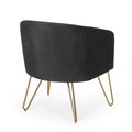 Lounge Arm Chair Black Velvet
