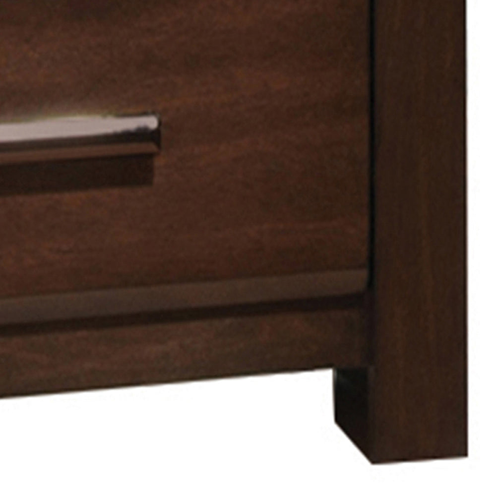 Walnut 2 Drawer Nightstand Walnut 2 Drawers Bedroom Drawer Storage Retro Rubberwood Drawers Walnut Wood