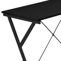 Black L Shaped Computer Desk With Cpu Holder Black Computer Desk Office Modern Rectangular Desk Wood Metal