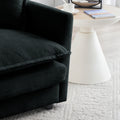 Free Combination Comfy Upholstery Modular Oversized L Shaped Sectional Sofa With Reversible Ottoman, Black Chenille Black Chenille 3 Seat