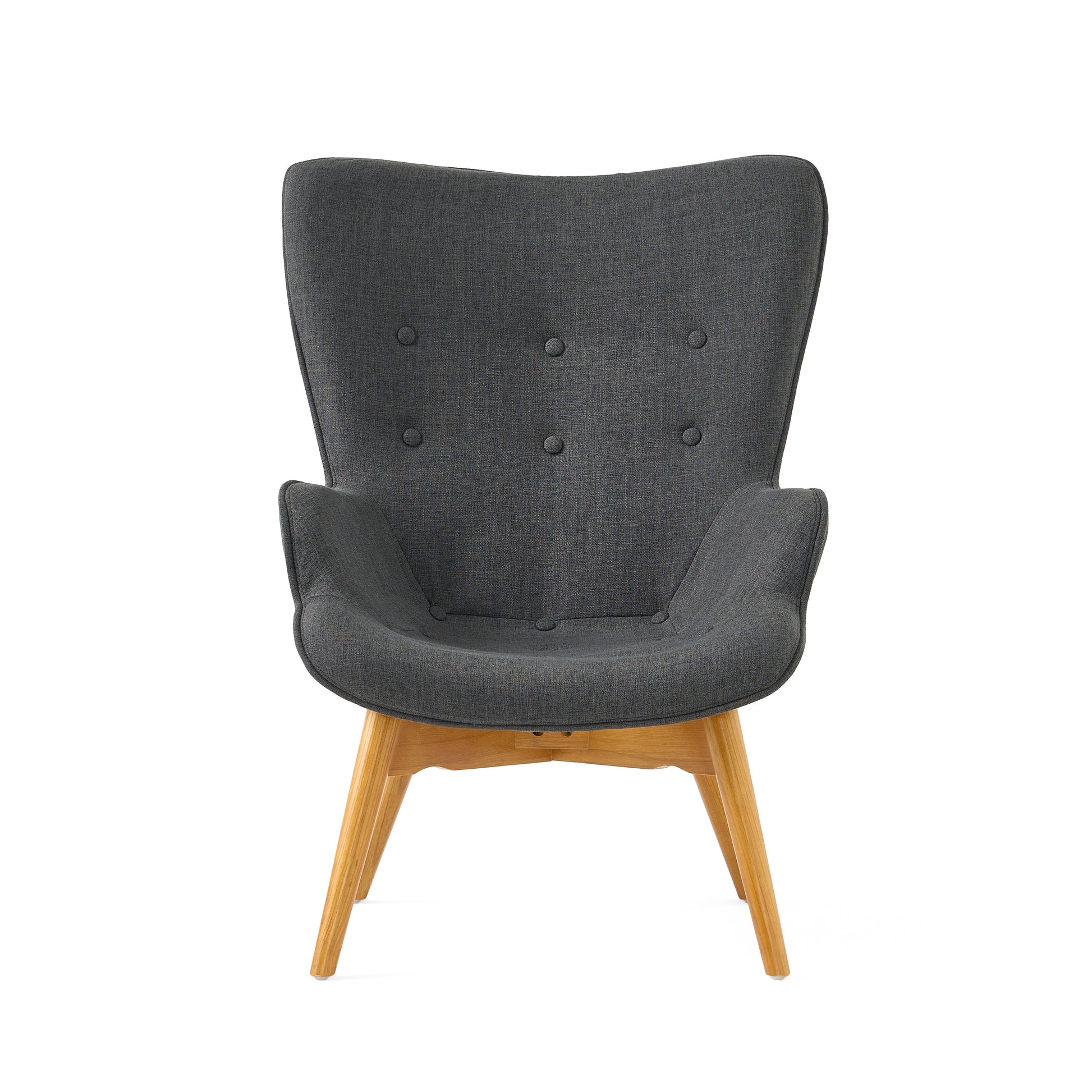 Contour Chair Set Dark Grey Fabric