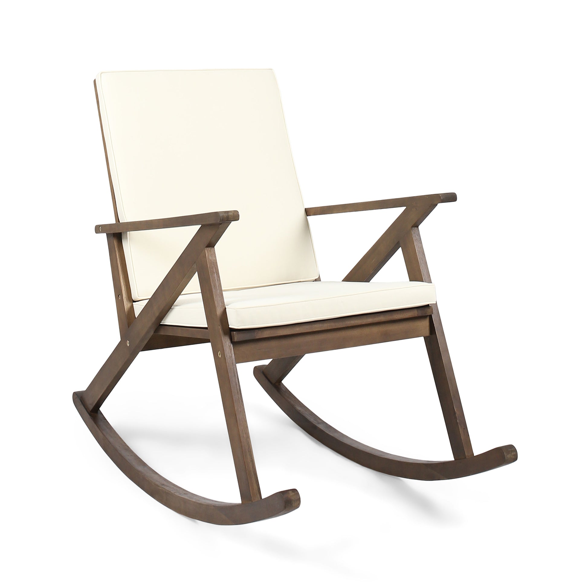 Gus Rocking Chair Brown Gray Acacia Wood