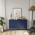 Stylish And Functional 2 Door 3 Drawer Cabinet With Carved Effect, For Bedroom,Living Room,Office,Easy Assembly, Navy Blue Navy Blue Primary Living Space Drawers Included Mdf