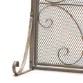 Fire Screen Black Gold Iron