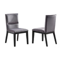 Amalie 5 Piece Dining Set Black Dark Gray Wood