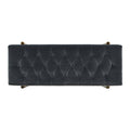 Aria Upholstered Gold Accent Bench, Steel Gray Performance Velvet Gray Foam Velvet