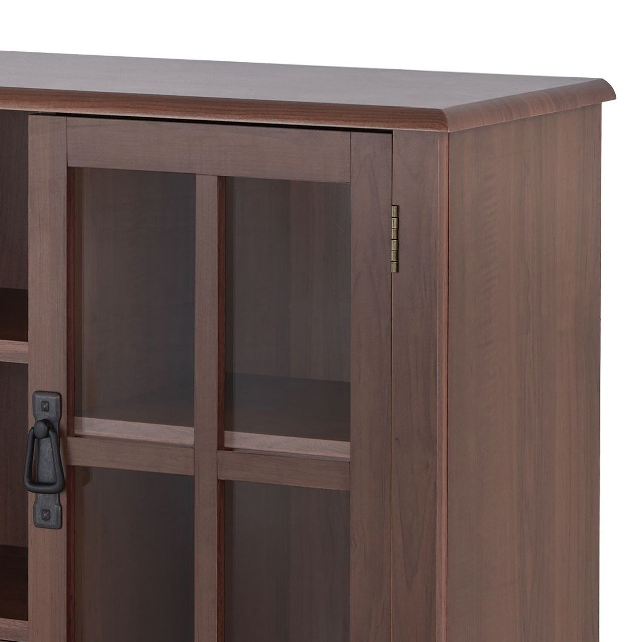 Walnut 2 Door Server With 2 Drawer Walnut Dining Room Open Storage Wood Glass