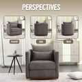 Coolmore Swivel Barrel Chair, Comfy Round Accent Sofa Chair For Living Room, 360 Degree Swivel Barrel Club Chair, Leisure Arm Chair For Nursery, Hotel, Bedroom, Office, Lounge Dark Gray Chenille Dark Gray Primary Living Space Foam Chenille