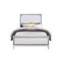 Almera Glitter White Full Bed White Rubber Wood