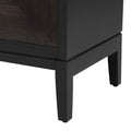 Versatile Four Door Sideboard With Brushed Doors And Fir Veneer,Featuring Elegant Handles,Perfect For Various Spaces. Black American Design Mdf