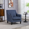 Coolmore Modern Accent Chair,Upholstered Armchair With Scooped Arms For Bedroom,Apartment,Studio,Office,Waiting Room Blue Corduroy Blue Primary Living Space Foam Corduroy