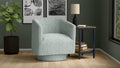 Bralin Blue Swivel Accent Chair Blue Foam Engineered Wood