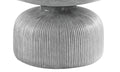 Weathered Grey Coffee Table With Round Top And Pedestal Base Grey Primary Living Space Round Cement Pedestal