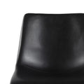 Modern Upholstered Dining Chair With Metal X Base, Set Of 2, Black Black Foam Pu Leather