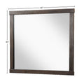 Square Mirror With Knotty Oak Brown Solid Wood Mdf Glass