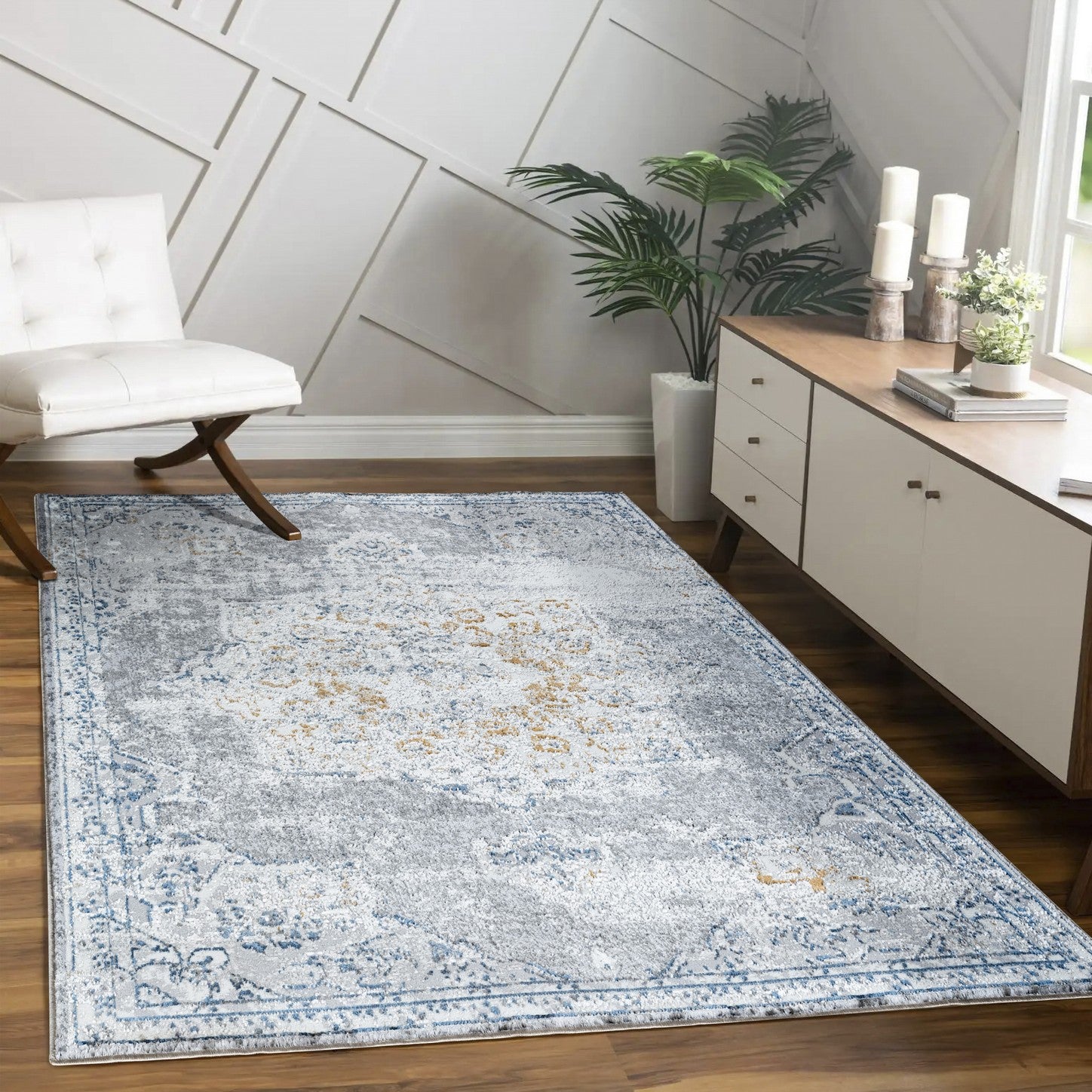 Legacy Gc Cam8003 Multi 7 Ft. 10 In. X 9 Ft. 10 In. Area Rug White Polyester