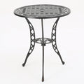 Bono Metal Bistro Set Black Aluminium