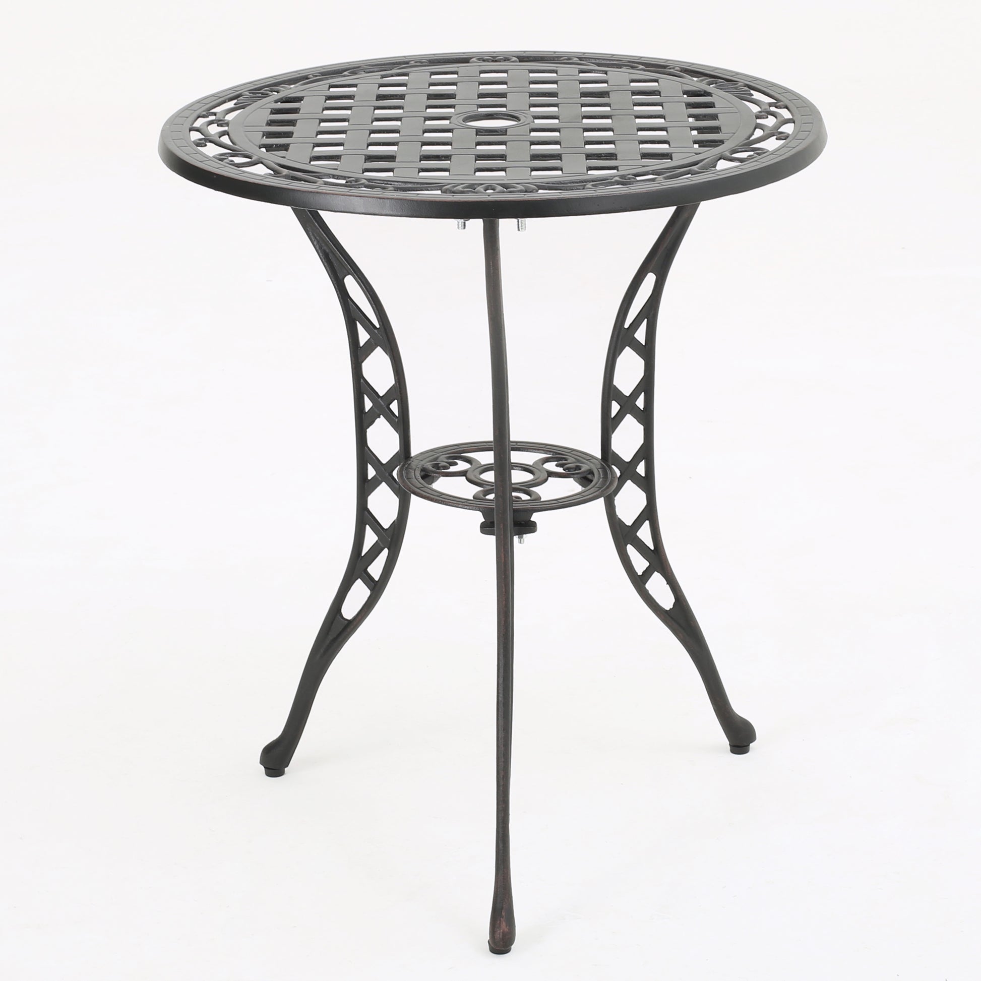 Bono Metal Bistro Set Black Aluminium