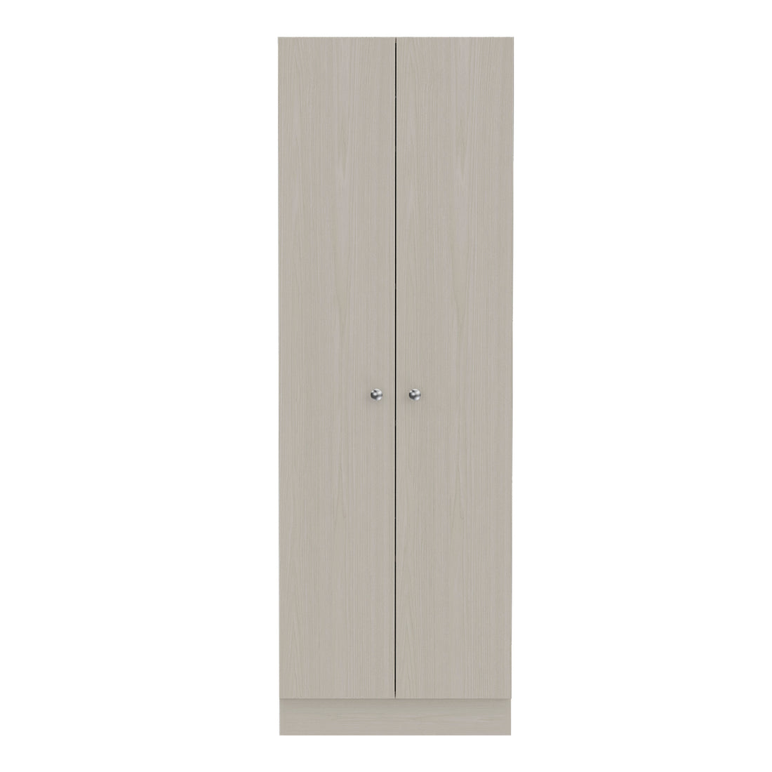 Virginia Double Door Storage Cabinet, Five Shelves White Kitchen Contemporary Melamine Engineered Wood