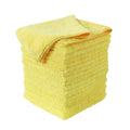 Microfiber Towel, Absorbent, Suitable For Car Cleaning, Kitchen, Glass Scrubbing, Etc., 16*16 Inches, 18 Packs Yellow Microfiber