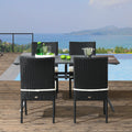 Outsunny 4 Pe Rattan Outdoor Dining Chairs With Cushions, Patio Wicker Dining Chairs With Backrests For Porch, Deck, Garden, Cream White Cream White Steel
