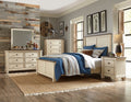 Transitional Rustic Style 1Pc Chest Of 5X Drawers Antique White And Rosy Brown Bedroom Furniture Antique White,Brown Mix Rustic,Transitional Wood