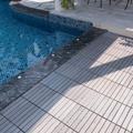 30 Pcs Interlocking Deck Tiles Striped Pattern, 12