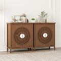 2 Door Cabinet, American Furniture, Suitable For Bedroom, Living Room, Study Walnut Mdf