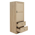 Hall Tree, Storage Cabinet, Suitable For Living Room, Entryway, Bedroom Natural Mdf