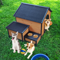 Xpt088 Wearable And Strong Dog House For Playground Natural Solid Wood