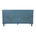 59.84''Large Size 4 Door Cabinet, Same As Living Room, Kitchen, Bedroom, Hallway Blue Blue Solid Wood Mdf