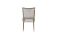 Oversized Side Dining Chair Set Of 2 Sand Solid Wood Mdf