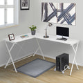 White L Shaped Computer Desk With Cpu Holder White Computer Desk Office Modern L Shape Desk Wood Metal