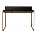 Caldlin Flip Top Desk W Storage Black Mdf