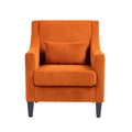 Coolmore Modern Accent Chair,Upholstered Armchair With Scooped Arms For Bedroom,Apartment,Studio,Office,Waiting Room Orange Corduroy Orange Primary Living Space Foam Corduroy