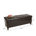 Juliana Storage Ottoman Espresso Leather
