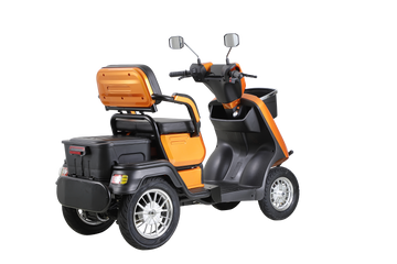 Heavy Duty 4 Wheel Mobility Scooters For Seniors & Adults 500Lbs Capacity Orange Abs Pc