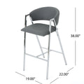 Bar Chair Mp2 Set Of 2 Grey Pu