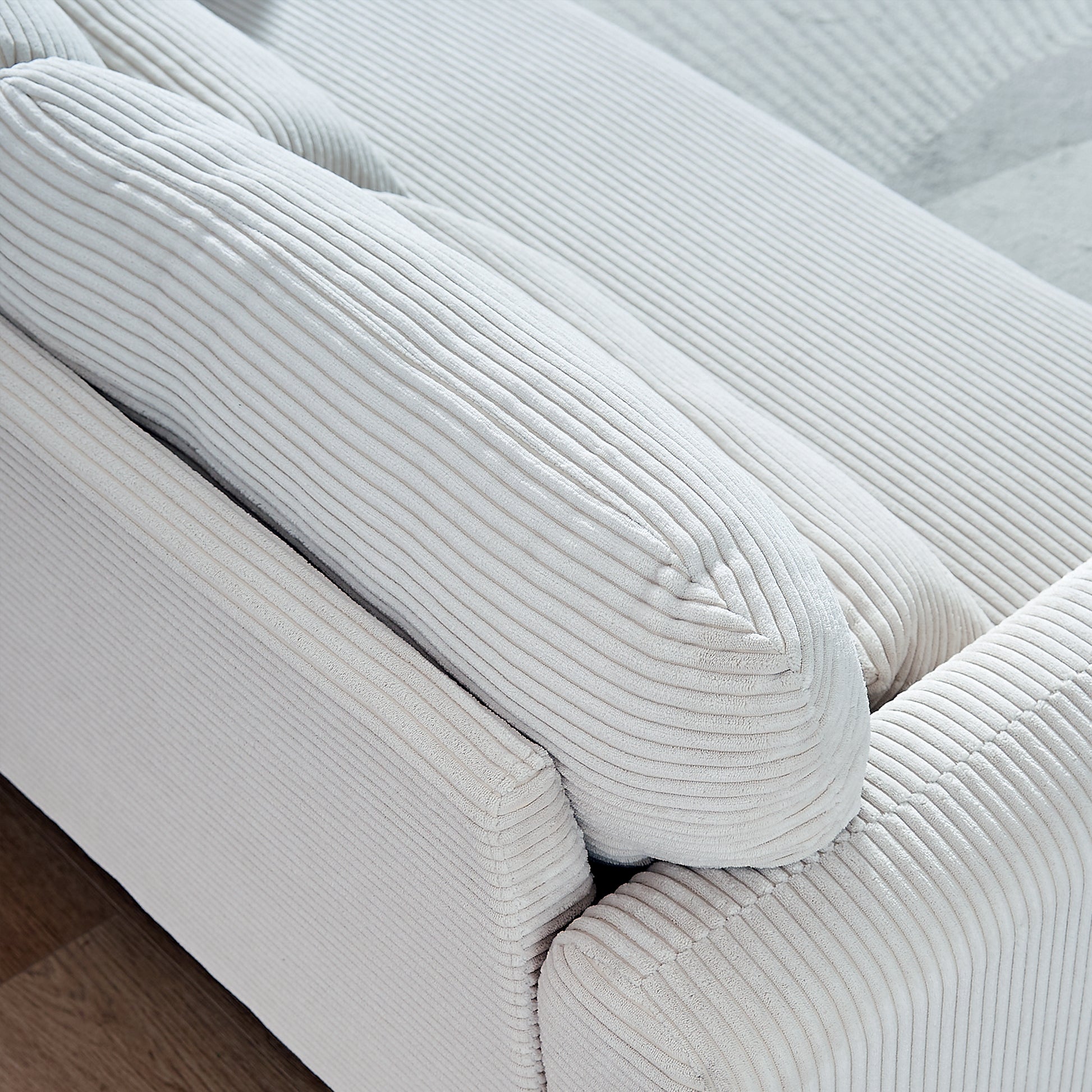 60"Corduroy Fabric Loveseat Sofa With 60"Loveseat Sofa, Modern Sofa With Support Pillow, For Apartment, Office, Living Room & Bedroom Beige Corduroy 2 Seat