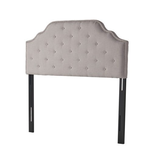 Queen&Full Sized Headboard Queen Light Grey Fabric