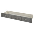 Full Size Murphy Bed With Large Drawers,Brushed Gray Full Gray Plywood