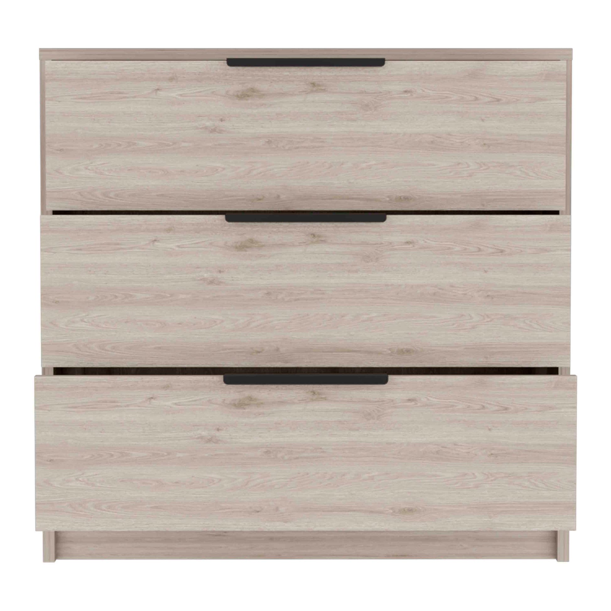 Dresser 27"H, 3 Drawers Dresser, Superior Top, Light Gray Light Gray Particle Board Particle Board