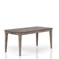 Rustic Gray Dining Table Two Storage Drawers And Leaf Gray Solid Wood Mdf