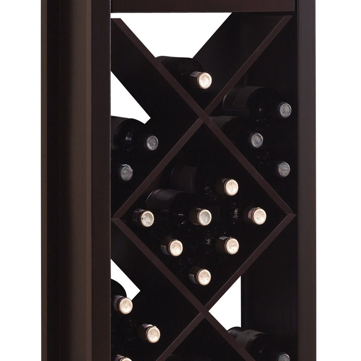 Wenge Wine Cabinet With 1 Drawer And Stemware Rack Wenge Kitchen Wood