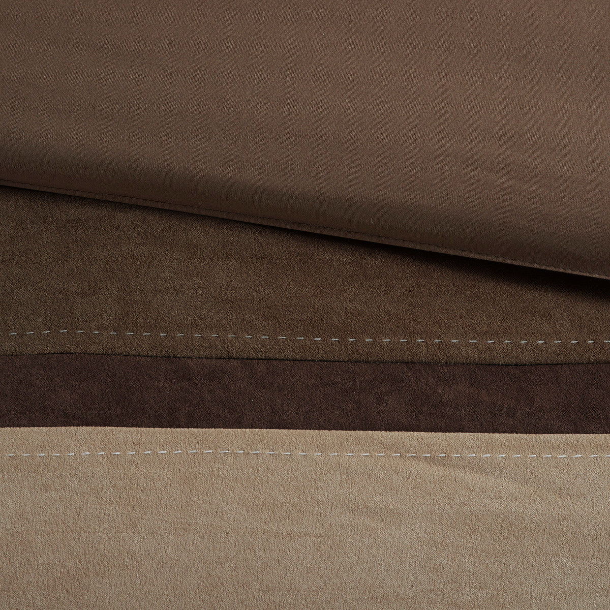 7 Piece Faux Suede Comforter Set Brown King King Brown Polyester