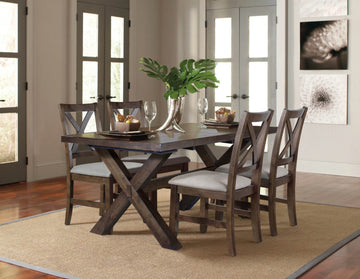 Astoria 5 Piece Dining Set Dark Brown Dark Brown Wood