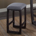 Weathered Espresso And Grey Counter Height Stool Espresso Bedroom Rustic Hickory 1 Wood Fabric