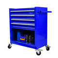 4 Drawers Multifunctional Tool Cart With Wheels Blue Blue Steel