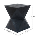 Prismatic Symmetry Side Table Black Concrete