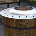 Outsunny Smokeless Fire Pit With Fireproof Mat, 20